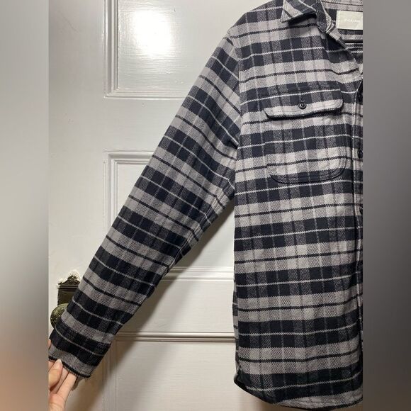 Everlane Men’s The Heavyweight Button Down Overshirt Shacket Pewter Plaid Medium - Picture 8 of 14